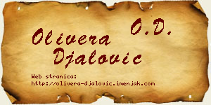 Olivera Đalović vizit kartica